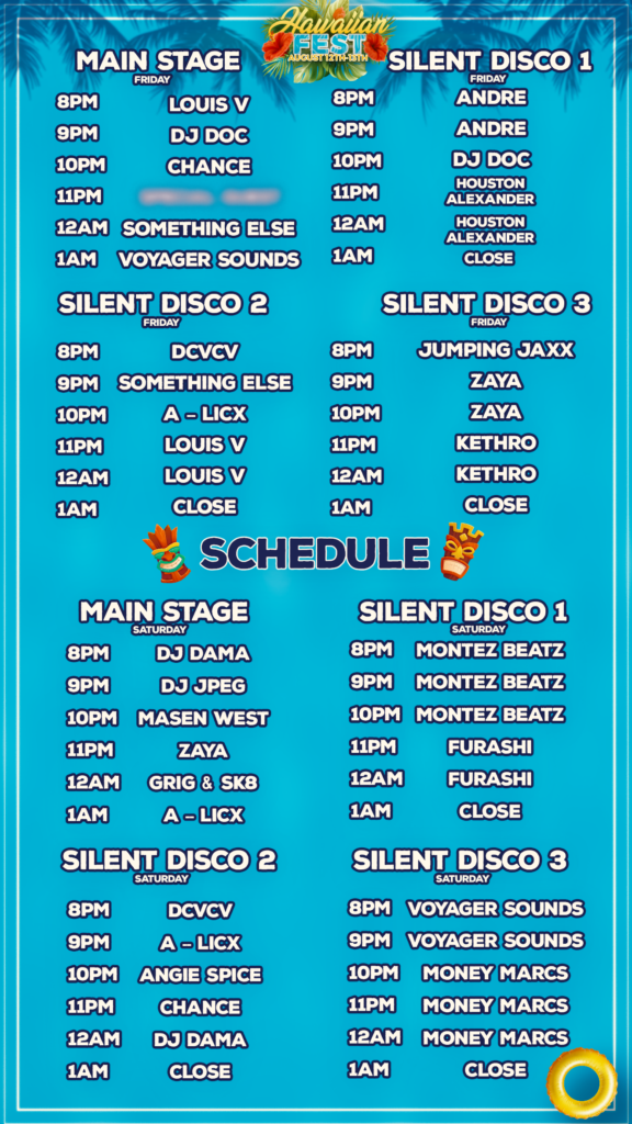 hawaiian fest schedule